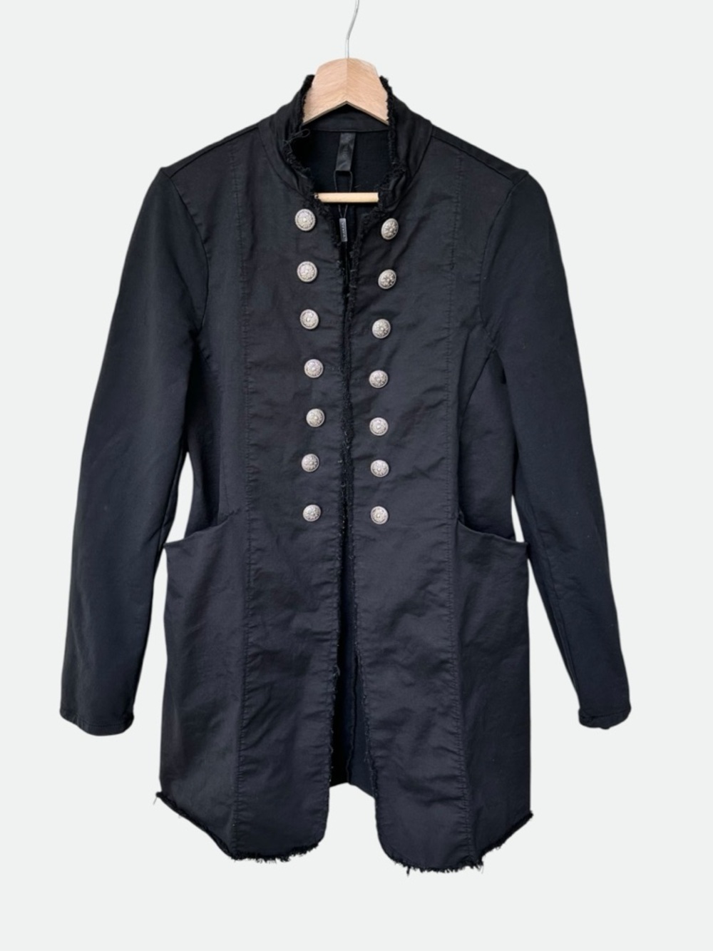 Venti6 Long Sergeant Pepper Jacket Cotton Stretch Black size S